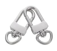 FRCOLOR 2pcs Stainless Steel Keychain Hooks with Swivel Quick Release Clips Small Lobster Claw Snap Hooks for Bags Jewelry Making DIY Crafts Polished Smooth Finish Keyring Accessories