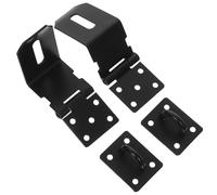 FRCOLOR 2pcs Stainless Steel Right Angle Door Hasp Latch Padlock Clasp for Security Weatherproof Heavy-Duty Locking Buckle for Residential Commercial Garage Barn and Storage Doors