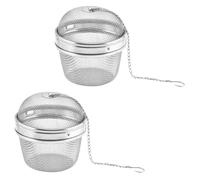FRCOLOR 2pcs Stainless Steel Tea Strainers Filter Baskets Tea Infusers Sturdy and Healthy Not Easy to Rust Suitable for Home and Kitchen Use
