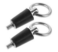 FRCOLOR 2pcs Stainless Steel Yacht Drain Plug with Rubber Seal and Handle, Leak-proof Boat Drain Stopper for Marine Environments, Easy Cleaning Access and Universal Compatibility