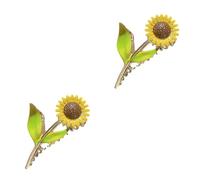 FRCOLOR 2pcs Sunflower Design Flower Claw Clips Large Hair Clip Hair Clamp Styling Ponytail