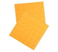 FRCOLOR 2pcs Tactile Sensory Bricks PVC Anti-Slip Surface Quick Installation Orange Tactile Raised Truncated Paving Tiles for Indoor Blind Pathways