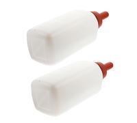 FRCOLOR 2pcs Thickened Calf Feeding Bottle with Soft Teat Nursing Milk Feeder for Newborn Lambs Goats and Small Animals Calf Nursing Accessory for Farm Use