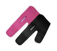 FRCOLOR 2pcs Thin Face Mask and Strap Face Lifting Belt for V-shaped Chin Support Reduces Double Chin Includes Black and Rosy Colors