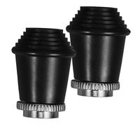 FRCOLOR 2pcs Threaded Drum Rubber Feet Non-slip Sturdy Bass Drum and Tom Stand Accessories for Studio and Live Use