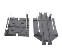 FRCOLOR 2pcs Train Track Accessories DIY Plastic Railing Barriers for Railway Station Expansion Compatible with Train Systems Easy Installation and Creative Play