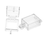 FRCOLOR 2PCS Transparent Adhesive Switch Protection Covers Flipping Button Design for Toggle Rocker Switches Prevent Accidental Operation Plastic Guards for Home and Professional Use