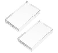 FRCOLOR 2pcs Transparent Rectangular Glass Prisms for Physics Teaching Accurate Optical Lenses for Science Experiments Physical Optical Lens for Middle School Science Classroom