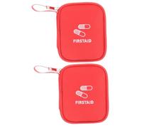 FRCOLOR 2pcs Travel Nursing Bag Zipper Medicine Pouch for Hiking Portable Bag for Car Oxford Fabric Kit
