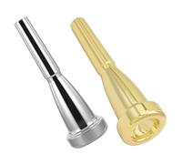 FRCOLOR 2pcs Trumpet Mouthpiece Replacement for Professionals Compact Silver for Wind Musical Instrument Performance