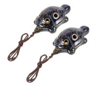 FRCOLOR 2pcs Turtle Ocarina for Beginners Musical Instrument Animal Shaped Flute for Birthday Party Favors and Classroom Prize