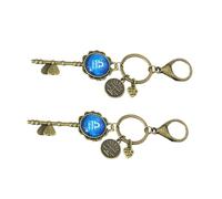FRCOLOR 2pcs Twelve Night Light Keychain Hanging Pendant Keyring Chain for Decor Easy to Recognize Keys