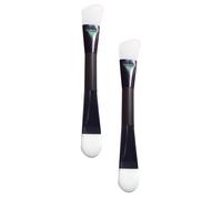 FRCOLOR 2pcs Two-heads Facial Mask Brush for Face Mask Application with Silicone and Artificial Fiber Travel Beauty Tool for Skincare