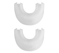 FRCOLOR 2pcs U Shape Toothbrush Accessory Electric Toothbrush Head Silicone Material Compact Design Clean Tooth Surface White Colour for Home Use