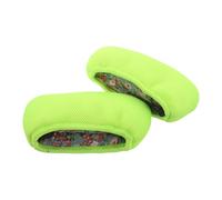 FRCOLOR 2pcs Underarm Crutches Pads with Thick Green Mesh Sponge Cushion, Comfortable Washable Crutch Accessories for Adult Youth Mobility, Underarm and Handle Support Cushions for Walking