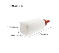 FRCOLOR 2pcs Veterinary Upright Feeding Bottle for Calves Cows Goats Sheep Milk Bottle Rubber Nipple for and Farm Use