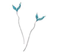 FRCOLOR 2pcs Vintage Chinese Fishtail Hair Pins Elegant Alloy Hairsticks for Women for Weddings Parties Daily Styling Travel Friendly Comfortable Hair Accessories