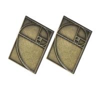 FRCOLOR 2pcs Vintage Golden Ratio Enamel Lapel Pins Metal Brooches with Math-inspired Design, Symbolizing Intelligence and Balance, for Back to School and Wedding Accessories