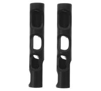 FRCOLOR 2pcs Violin Bow Grip Correcting Device for Violins Rubber Posture Aid Accessory Black Bow Holders for Beginner Practice and Finger Protection