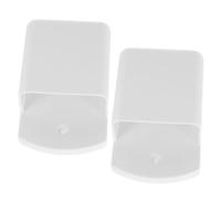 FRCOLOR 2pcs Wall Mounted Remote Controller Holder Fan Remote Wall Rack White Abs Storage of No Drilling Phone Holder for Dorm and Office
