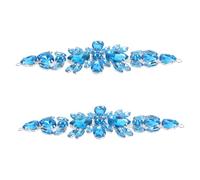 FRCOLOR 2PCS Wedding Crystal Rhinestone Applique for Bridal Shoes Lightweight Elegant DIY Embellishments for Wedding Dress Formal Occasion Accessories Comfortable Fit