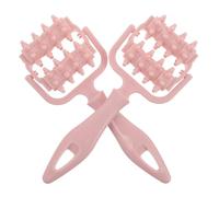 FRCOLOR 2pcs Wheel Spiky Massage Roller Lightweight Hand Held Body Massager for Full Body Relaxation for Home Office Post-Workout Muscle Relief