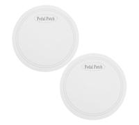 FRCOLOR 2pcs White Abs Bass Drum Head Reinforcement Patch for Kick Drum Prevents Indentation Suitable for Single Pedal Use