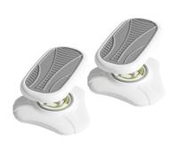FRCOLOR 2pcs White Footstool Under Desk Office Use, Multifunctional Leg Rest with Massage Feature and Sturdy Pp and Iron Material, for Alleviating Foot Fatigue and Relaxing Legs