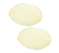 FRCOLOR 2pcs White Goatskin Drum Replacement Heads Lightweight Natural Texture for African Drums Musical Instrument Parts with 350mm Diameter Suitable for Accessories