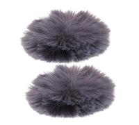 FRCOLOR 2pcs Windproof Fleece Mic Wind Cover Microphone Windscreen Muff for Outdoor Interviews