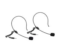 FRCOLOR 2PCS Wired Headset Microphones with Screw Lock Condenser Mic for Clear Voice Amplifier Noise-reducing Head-worn Mics for Lecturers Karaoke and Public Speaking