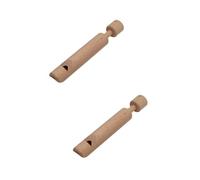 FRCOLOR 2pcs Wooden Fipple Piccolo Flute for Push Pull Mini Wood Flute Musical Instrument Early Childhood Education Portable Lightweight DIY Music Boys