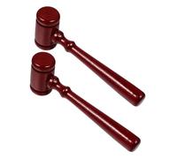 FRCOLOR 2Pcs Wooden Judge Gavels Smooth Surface Hammer Props for Lawyers Auctioneers Judges Justice Hammers for Courtroom and Role Play