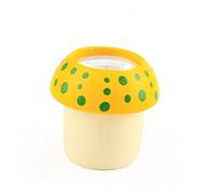 FRCOLOR 2Pcs Wooden Mushroom Kaleidoscopes Educational for Smooth Polished Design Birthday for Creative Play and Science Experiments Yellow