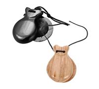 FRCOLOR 2pcs Wooden Spanish Castanets Percussion Instrument for Dynamic Music Performance Express Your Style with Solid Wood Construction and Captivating Sound