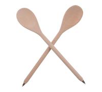 FRCOLOR 2pcs Wooden Spoon Ballpoint Pen with Fine Point for Smooth Writing, Lightweight and Portable Novelty Writing Pen for Office, Travel, and Back to School Decor