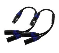 FRCOLOR 2pcs Xlr Cable Dual Xlr Male to Female Microphone Wire Pin Balanced Audio Cord for Mixer Speaker and Microphone Durable Braided Design for Live Sound and Recording