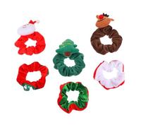 FRCOLOR 2sets Christmas Hair Ropes Boys and Girls Santa Hair Tie Led Bands 6pcs*2