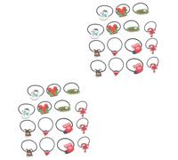FRCOLOR 2sets Christmas Hair Ties Set Elk Snowflake Socks Ponytail Holders Elastic Hair Bands Kids Accessories Festive Present 15pcs*2