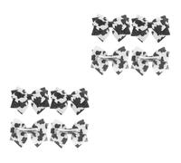 FRCOLOR 2sets Classic Bowknot Hair Clip Bow Hairpin Trendy Design Hair Bow Clips for Accessories 4pcs*2