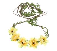 FRCOLOR 2sets Floral Headpiece Sunflower Flower Crown Headband for Parties 3pcs*2