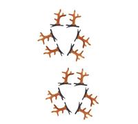 FRCOLOR 2sets Girl Hairpin Reindeer Antler Hair Clips Antler Hair Accessories Perfect for Christmas Parties 6pcs*2