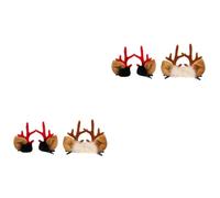 FRCOLOR 2sets Girls Hair Catchers Hair Pins for Buns Deer Antler Clips Women Pin Stylish Christmas Decor 4pcs*2 Random Color