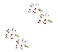 FRCOLOR 2sets Glitter Christmas Hair Clips Kids Party Hair Pins Santa Snowman Unicorn Dinosaur Sequin for Girls 10pcs*2 Random Style