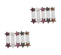 FRCOLOR 2sets Metal Hair Comb Star Design Hair Clip Headband Clips for Women Styling Tools 5pcs*2