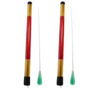 FRCOLOR 2sets Music Conductor Baton with Case Green Orchestra Conducting Baton for Symphony Choir Band Non-slip Grip Secure Storage Holder for Students and Directors