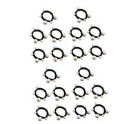 FRCOLOR 2sets Pearl Hair Ring Hair Bands Tie Ponytail Holders Set for Women 10pcs*2