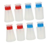 FRCOLOR 2sets Portable Pump Dispenser Bottles for Nail Polish Remover Liquid Storage Bottles Push down Pumps 4pcs*2