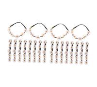 FRCOLOR 2sets Simulated Daisy Flower Headband Floral Hair Bands for Women Wedding Bridal Headwear 10pcs*2