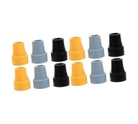FRCOLOR 2sets Slip Pads for Walking Stick Trekking Poles Crutches Folding Stick Accessories Plastic Tip Replacement Simulated Tire Design 6pcs*2